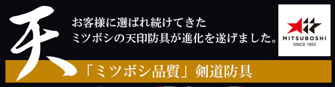 『ミツボシ 天 防具セット』8mm織刺「天（てん）」