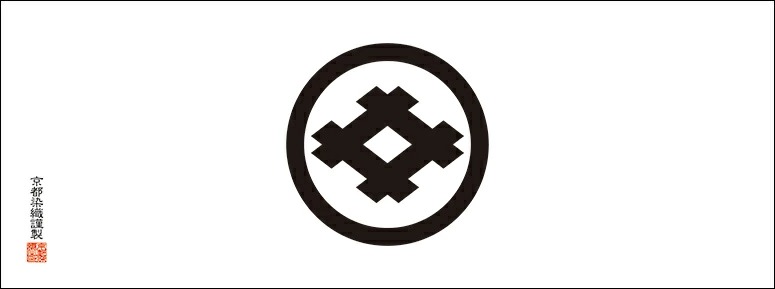 家紋手ぬぐい【井桁（いげた）】丸に井桁