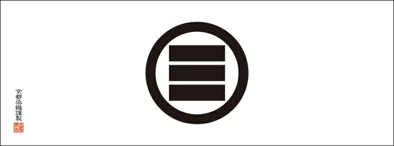 家紋手ぬぐい【木(き)】丸に算木