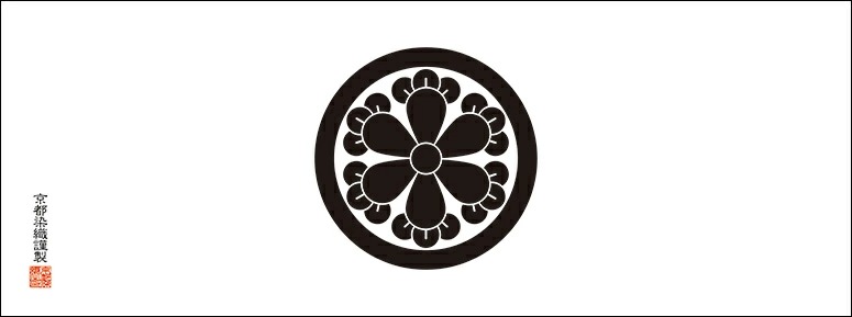 家紋手ぬぐい【丁字（ちょうじ）】丸に六つ丁字/丸に違い丁字